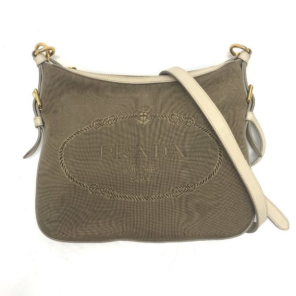 PRADA Cream Leather Shoulder Bag - Picture 1 of 16
